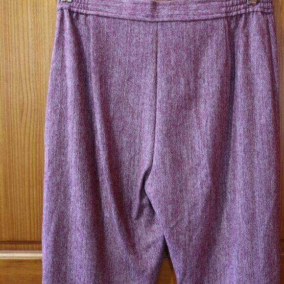 Horny Berry Vintage Purple Textured Pantsuit Jacket & Pants Professional LG - Picture 12 of 16